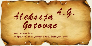 Aleksija Gotovac vizit kartica